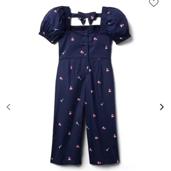 Janie and Jack FLORAL EIFFEL TOWER JUMPSUIT - Picture 3 of 10